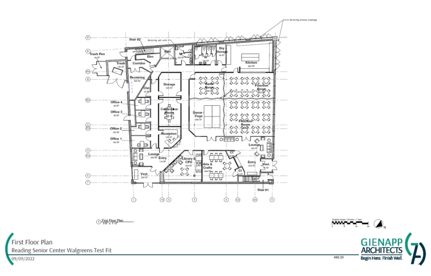 Reading Senior Center First Floor Plan Test Fit