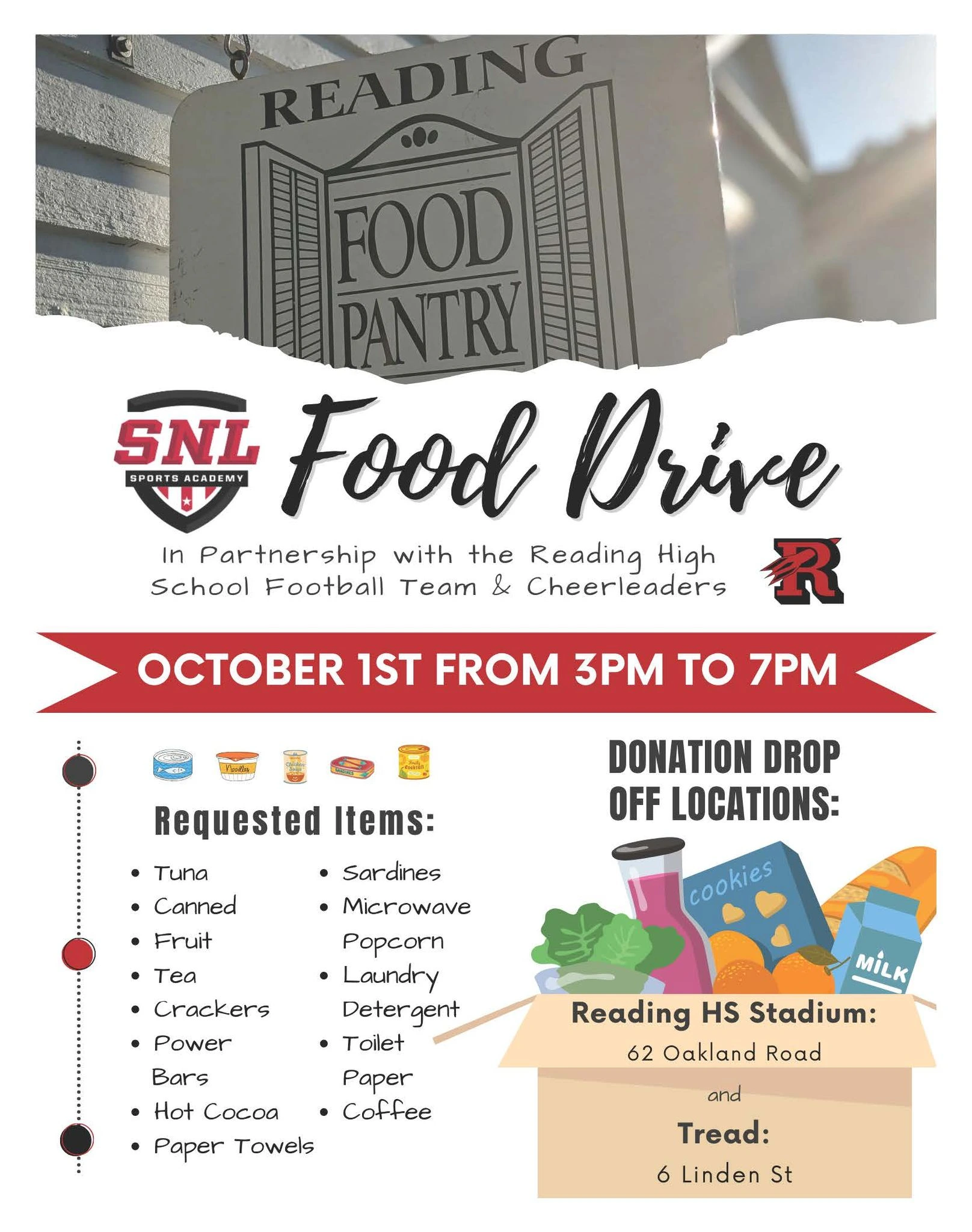 SNL Food Drive Food Pantry