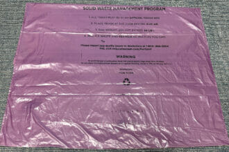 30lb overflow trash bags to be sold for accommodating excess trash over 65 gallons.