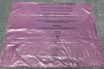 30lb overflow trash bags to be sold for accommodating excess trash over 65 gallons.