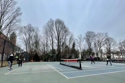 Pickleball players at Washington Park