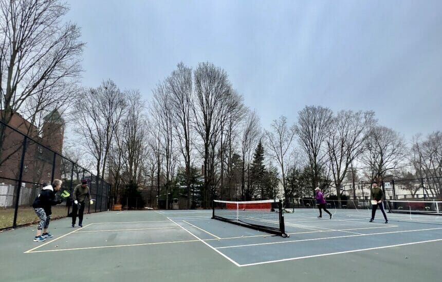 Pickleball players at Washington Park