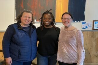 Reading SEPAC Executive Board Members. L-R Eunice Kenyon, Zea Lennard, Maria Morgan. Not pictured: Lindsay Conti