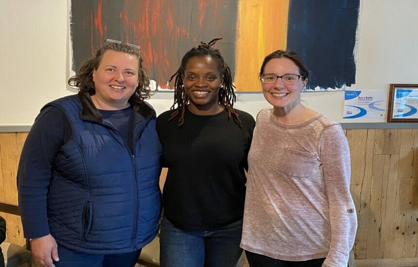 Reading SEPAC Executive Board Members. L-R Eunice Kenyon, Zea Lennard, Maria Morgan. Not pictured: Lindsay Conti