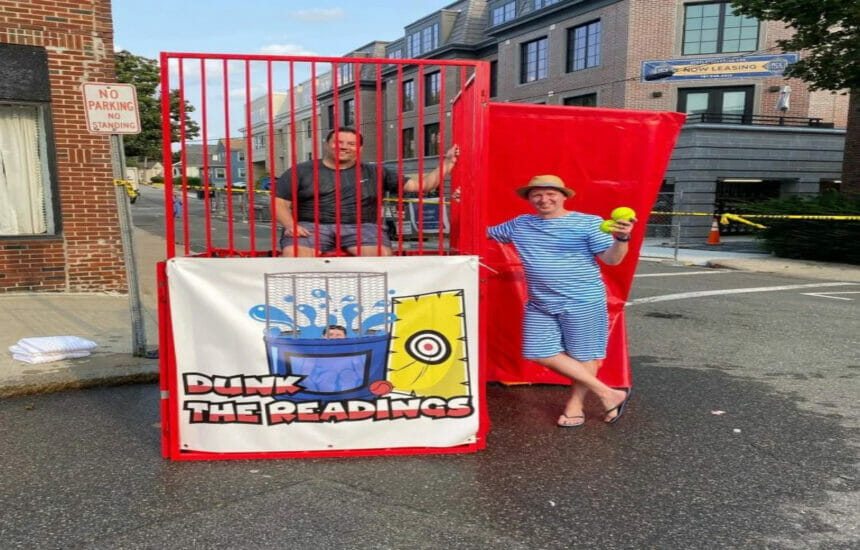 Tom Wise and Chris Haley during the 2021 Dunk the Readings