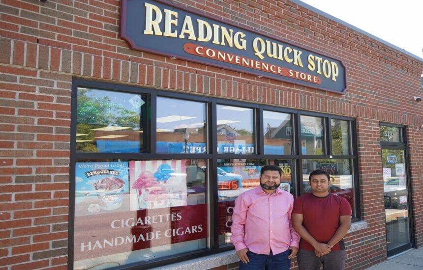 Reading Quick Stop's new owners Mohammad Kamal (left) and Zahidul Islam (right).