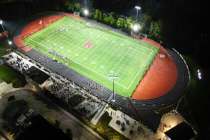 Aerial view of the September 8th home game vs Melrose.