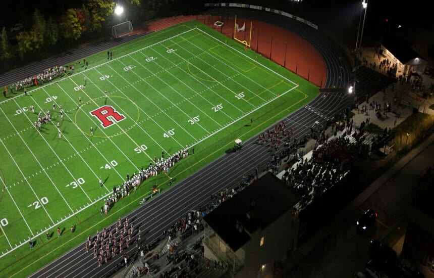 Aerial view from Reading vs Arlington on 10-6-23