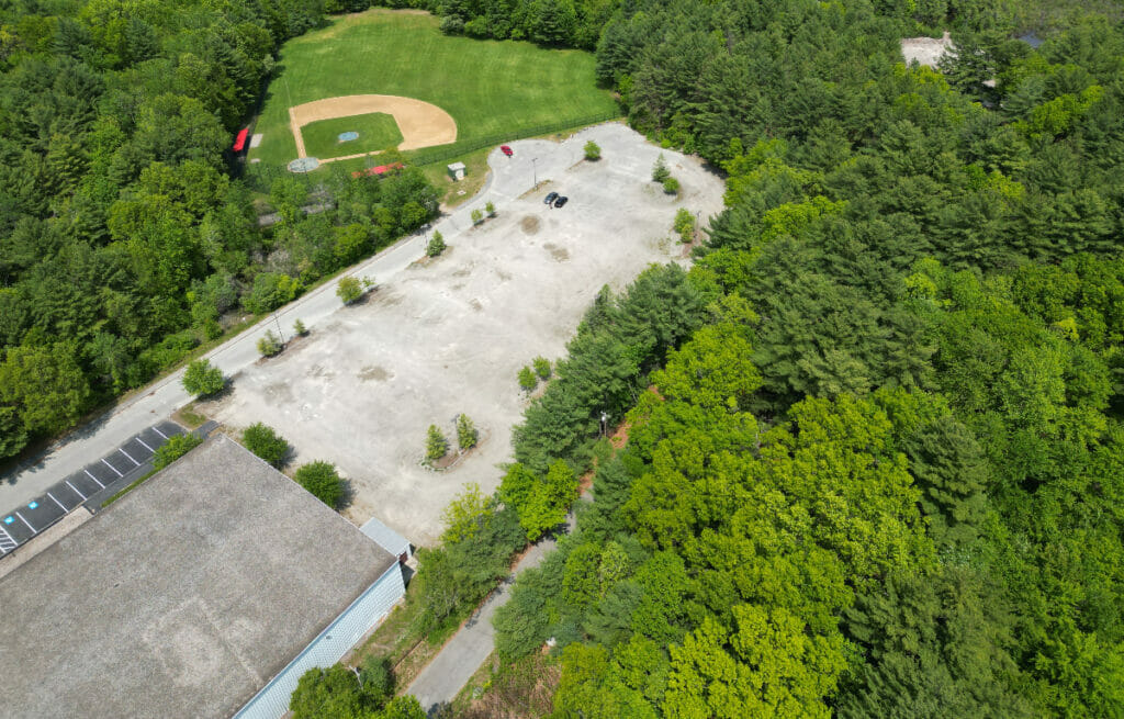 The parking lot area behind the Burbank Ice Arena on Symonds Way being requested for Pickleball under Article 12.