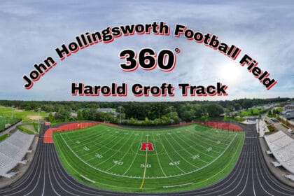 John Hollingsworth Football Field & Harold Croft Track - 360° Rotatable Drone Photo - September 2023