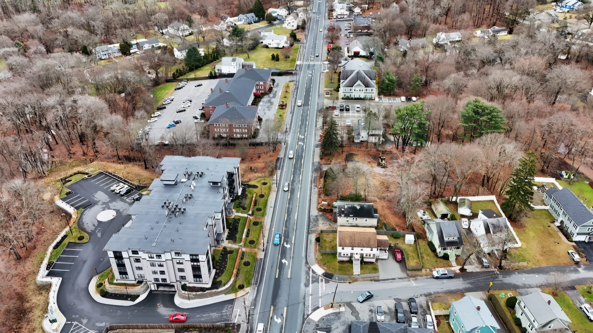 269 Main Street (left) across from Pinevale Avenue December 2023