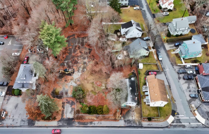 Drone picture of the area by Reading Recap