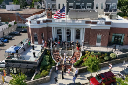 Post 1917's patio during the ribbon cutting ceremony on June 4, 2024