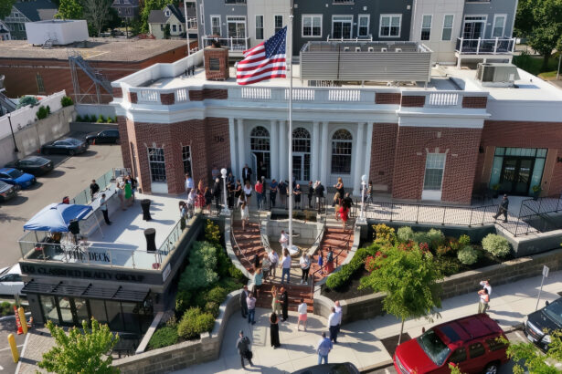 Post 1917's patio during the ribbon cutting ceremony on June 4, 2024
